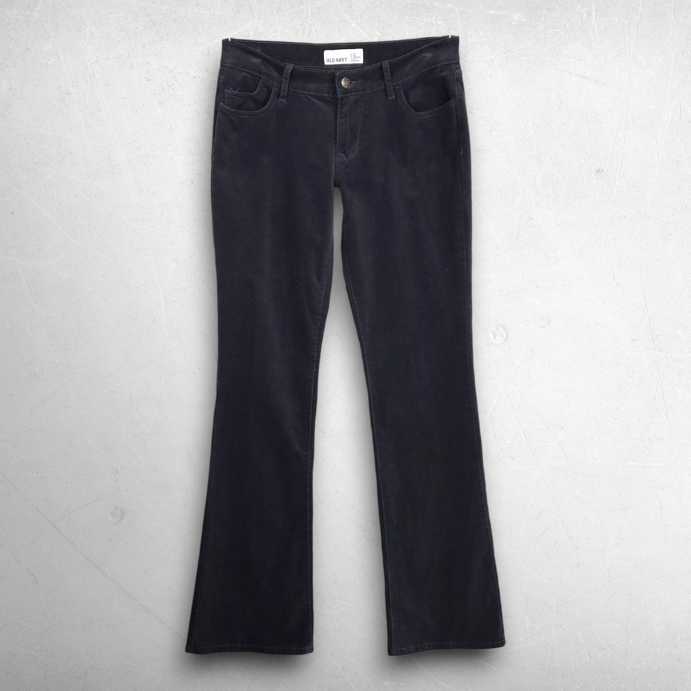Old Navy Bootcut Corduroy Pants Womens 2 Gray Low Rise Indie Sleaze Preppy Retro